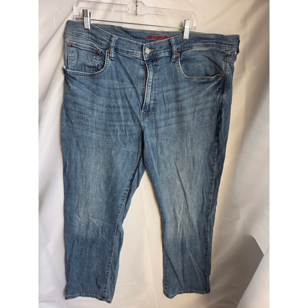 Lucky Brand 363 Straight Jeans Men Blue Medium Wash Straight Mid Rise